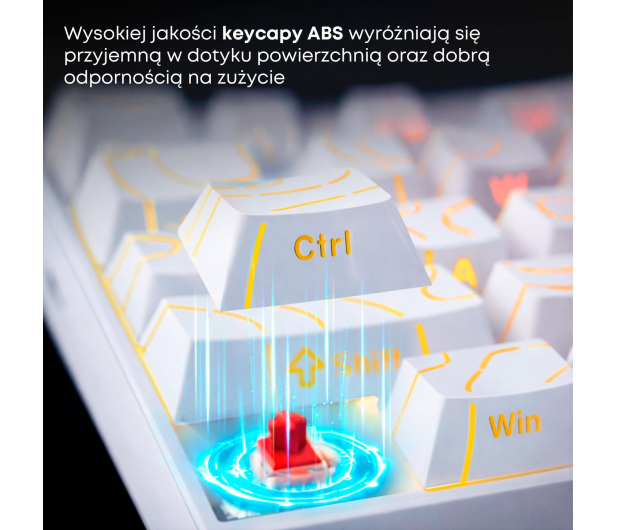 Ajazz NK68 Red Switch biała - 1536378 - zdjęcie 9